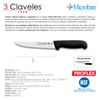 3 Claveles Proflex - Cuchillo Profesional Deshuesador Ancho 18 Cm Microban. Negro