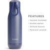 Zoku Pc - Botella Térmica De 0.5l En Acero Inoxidable De Doble Pared. Navy