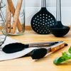 Bra Market - Espumadera De Cocina En Acero Inoxidable, Silicona Y Madera De Haya