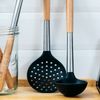 Bra Market - Cazo / Cucharón De Cocina En Acero Inoxidable, Silicona Y Madera