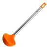 Bra Efficient - Cucharón De Silicona Con Mango En Acero Inoxidable. Naranja