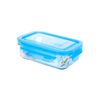 Glasslock Classic - Recipiente Hermético Rectangular De 0.4l En Vidrio Templado. Azul