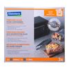 Glasslock Oven Smart - Set De 3 Recipientes Cuadrados De 0.4l Y 1.1l En Vidrio Templado Ap