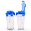 Glasslock Shaker - Vaso Mezclador De 450 Ml En Vidrio Templado Con Tapa. Azul