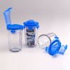 Glasslock Shaker - Vaso Mezclador De 450 Ml En Vidrio Templado Con Tapa. Azul