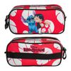 Disney Lilo Y Stitch Kiss - Estuche Escolar Triple Portatodo Tres Cremalleras Trick Fan Ro