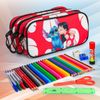 Disney Lilo Y Stitch Kiss - Estuche Escolar Triple Portatodo Tres Cremalleras Trick Fan Ro