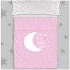 Juego De Sabanas Infantil / Juvenil Moon Pink Cama De 105 X 190/200.  100% Algodón.