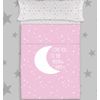 Juego De Sabanas Infantil / Juvenil Moon Pink Cama De 105 X 190/200.  100% Algodón.