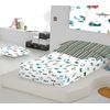 Saco Nordico Con Relleno Avioncitos Para Cama 90 X 190 / 200 + 1 Funda De Almohada. Saco Unido A La Bajera Con Cremallera. Con Relleno Nórdico.