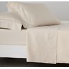 Juego De Sabanas De Saten  Algodon Egipcio De 300 Hilos Beige Cama De 135 X 190/200.  100% Algodon Egipcio Beige.