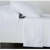 Juego De Sábanas Satén Algodón Egipcio 300 Blanco 180x260 Cama 105