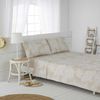 Juego De Sábanas Orio Beige 100% Algodón Orgánico Beige 160x260 Cama 90