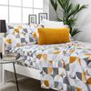 Juego De Sábanas Carnaby Gris Algodón Poliéster Multicolor Cama 90