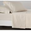 Juego De Sábanas Bambú 100% Orgánico Beige 160x260 Cama De 90