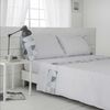 Juego De Sábanas Baker Microfibra Hipoalergénica Blanco  Cama 150