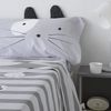 Saco Nordico Con Relleno Gato  Para Cama 90 X 190/200  Gris