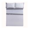 Juego De Sábanas Izki Gris 100% Algodón Orgánico Gris 160x260 Cama 90