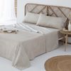 Juego De Sábanas Sella Beige Microfibra Hipoalergénica Beige Cama 105