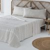 Juego De Sábanas Navia Beige Microfibra Hipoalergénica Beige Cama 105