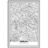 Cuadro Metacrilato Enmarcado Mapa De Ciudad Berlín 50x70cm