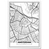 Póster Mapa De Ámsterdam 21x30cm