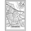 Póster Mapa De Ámsterdam 21x30cm