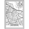 Póster Mapa De Ámsterdam 70x100cm