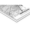 Cuadro De Aluminio Mapa De Barcelona 21x30cm