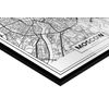 Cuadro Metacrilato Enmarcado Mapa De Ciudad Moscú 35x50cm