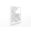Lienzo Mapa De Ciudad Doha 50x70cm