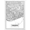 Cuadro Metacrilato Enmarcado Mapa De Ciudad Toronto 35x50cm