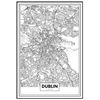 Póster Mapa De Ciudad Dublín 21x30cm