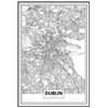 Póster Mapa De Ciudad Dublín 70x100cm