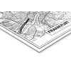 Cuadro De Aluminio Mapa De Frankfurt 21x30cm