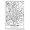 Cuadro De Aluminio Mapa De Frankfurt 50x70cm