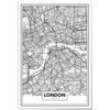 Cuadro De Aluminio Mapa De Londres 21x30cm