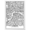 Lienzo Mapa De Londres 21x30cm