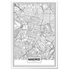 Cuadro De Aluminio Mapa De Madrid 35x50cm