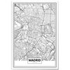 Cuadro De Aluminio Mapa De Madrid 70x100cm