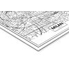 Cuadro De Aluminio Mapa De Milán 70x100cm