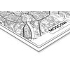 Cuadro De Aluminio Mapa De Moscú 21x30cm