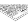 Cuadro De Aluminio Mapa De Múnich 21x30cm