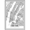 Póster Mapa De Nueva York 21x30cm