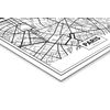 Cuadro De Aluminio Mapa De París 21x30cm