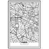 Póster Mapa De París 21x30cm