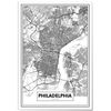 Póster Mapa De Filadelfia 50x70cm