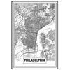 Póster Mapa De Filadelfia 50x70cm