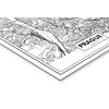 Cuadro De Aluminio Mapa De Praga 35x50cm