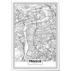 Lienzo Mapa De Praga 35x50cm